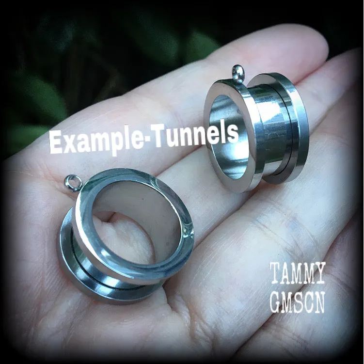 Dragon wings tunnel earrings-Bat wings tunnel dangles