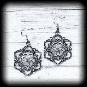 Flower of Life earrings-Sacred geometry-Mandala earrings