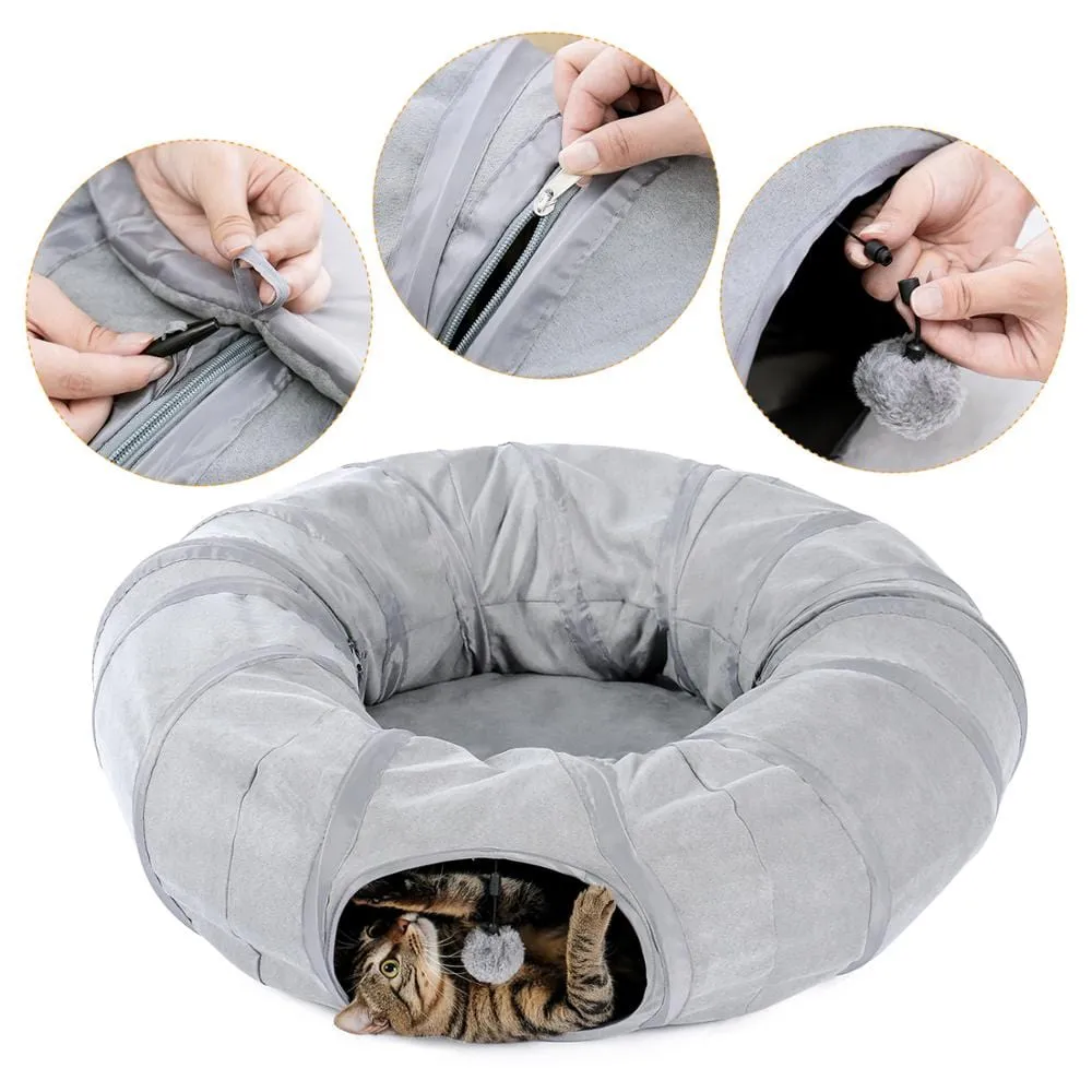 Foldable Cat Tunnel - Gray