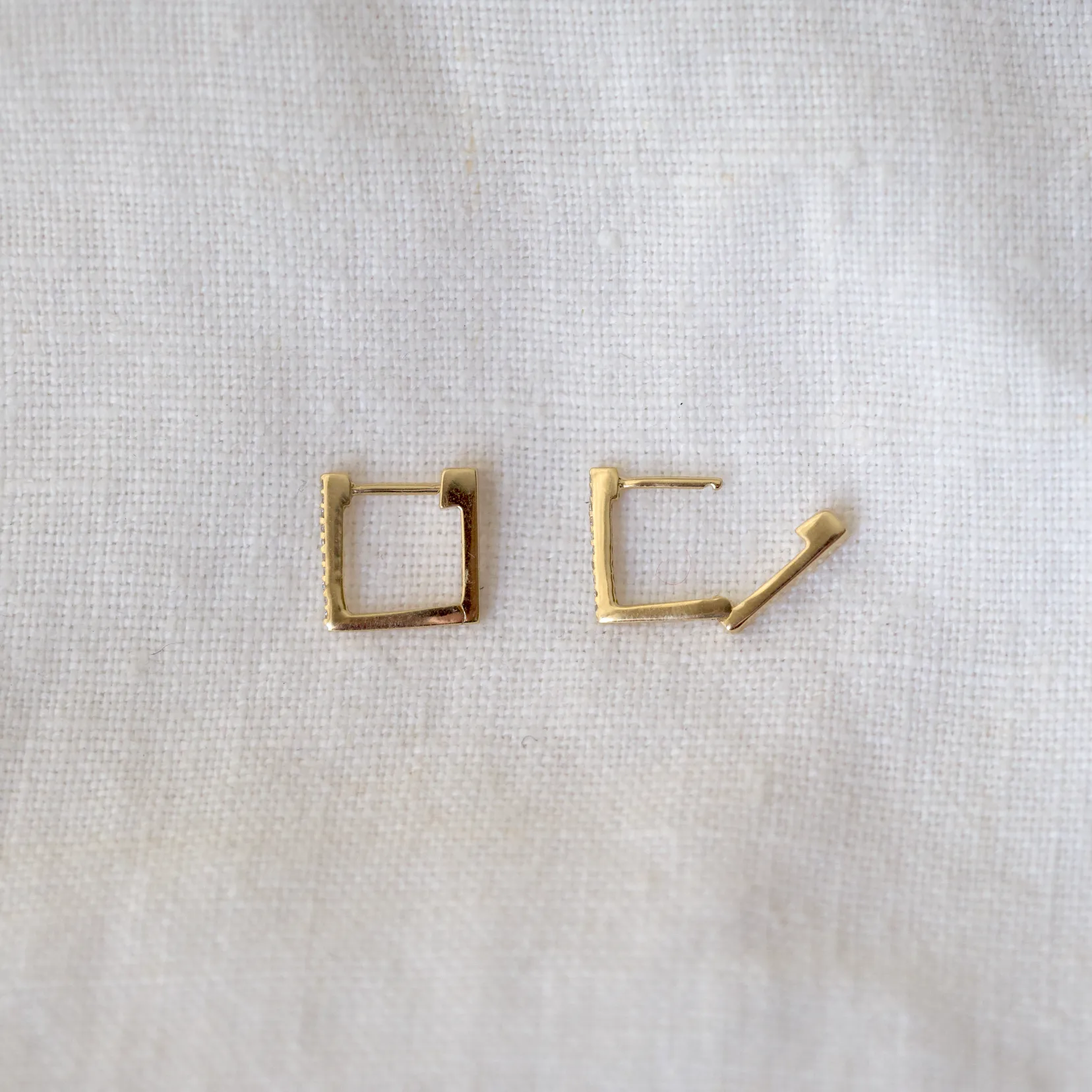 Pave Square Clicker Pair