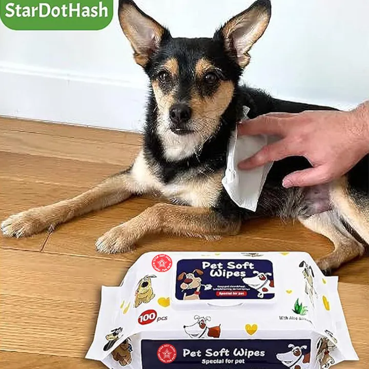 Pet Grooming Wipes - Clean Body, Skin & Bum for Dogs & Cats