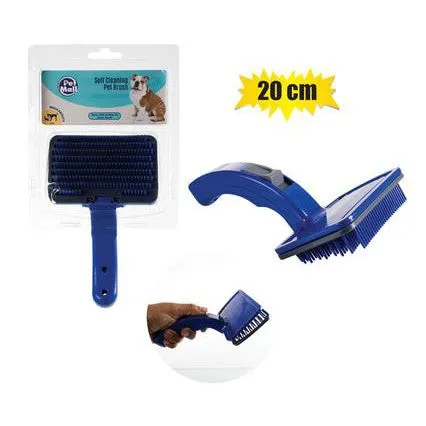 Pet Mall Dog/Cat Brush 20cm Self Cleaning