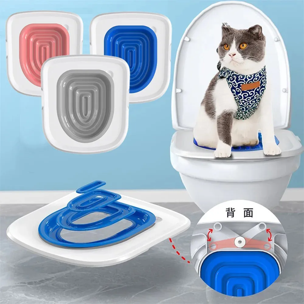 Reusable Cat Toilet Training Kit - Plastic Litter Mat for Cats & Puppies