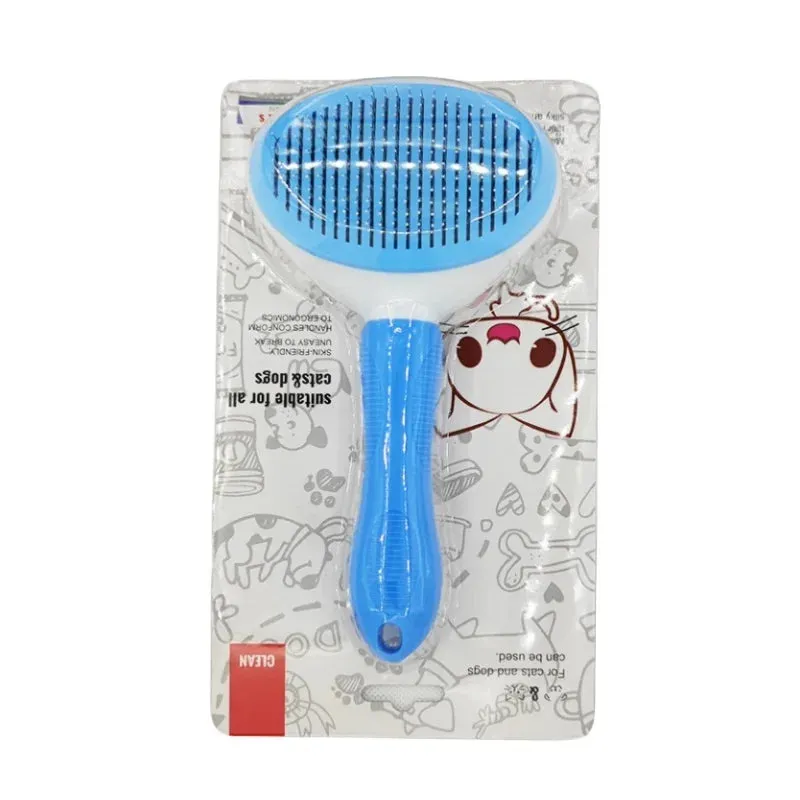 Self-Cleaning Pet Hair Remover Brush for Cats & Dogs – Slicker Comb for Grooming and Hair Removal
