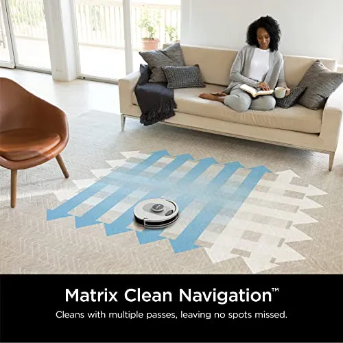 Shark AV2511AE AI Ultra Robot Vacuum, with Matrix Clean, Home Mapping, 60-Day Capacity Bagless Self Empty Base, Perfect for Pet Hair, Wifi, Compatible with Alexa, Black/Silver (Renewed)
