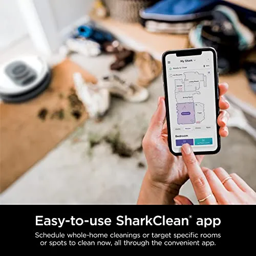 Shark AV2511AE AI Ultra Robot Vacuum, with Matrix Clean, Home Mapping, 60-Day Capacity Bagless Self Empty Base, Perfect for Pet Hair, Wifi, Compatible with Alexa, Black/Silver (Renewed)
