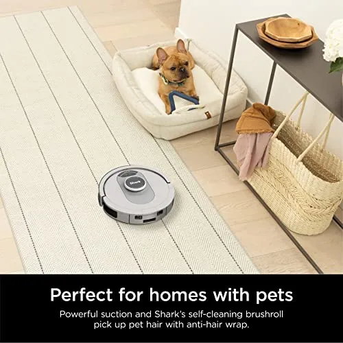 Shark AV2511AE AI Ultra Robot Vacuum, with Matrix Clean, Home Mapping, 60-Day Capacity Bagless Self Empty Base, Perfect for Pet Hair, Wifi, Compatible with Alexa, Black/Silver (Renewed)