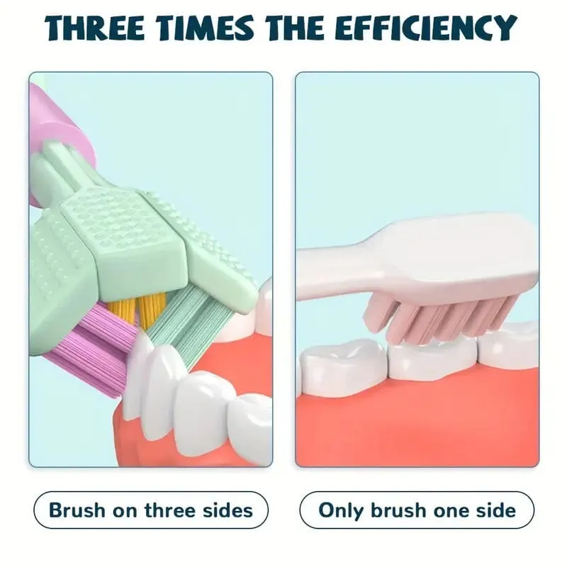 Threesided Soft Bristle Toothbrush