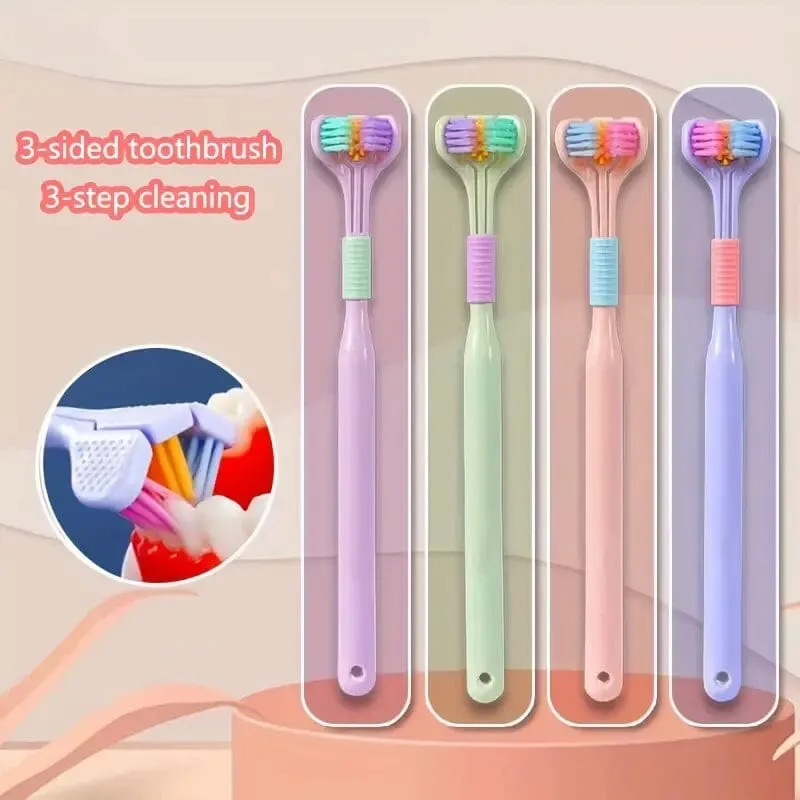 Threesided Soft Bristle Toothbrush